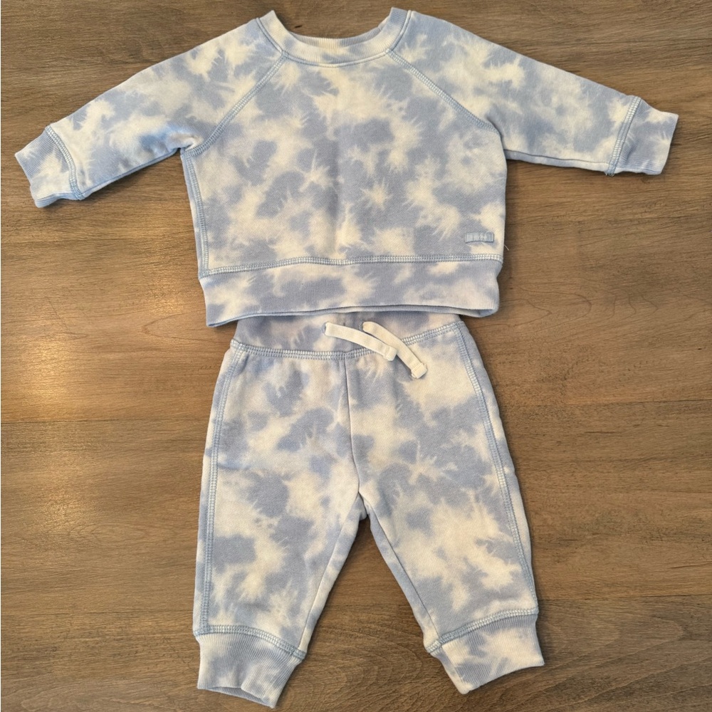 Baby Gap Blue and White Tie-Dye Set Size 3-6 Months